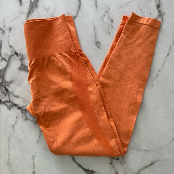 NVGTN Sunset Orange Contour Seamless Leggings Size S - Picture 3 of 4